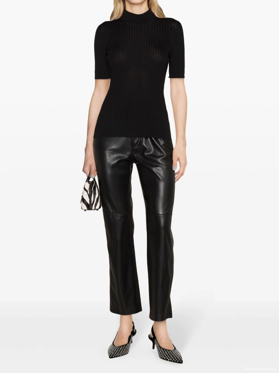 Affordable Women top Versace ribbed-knit wool 0810